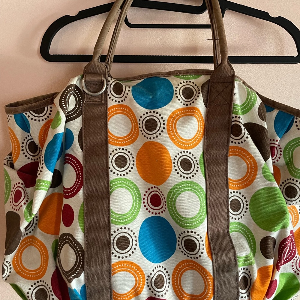 Thirty-One Multicolor Circle Pattern Tote - image 1